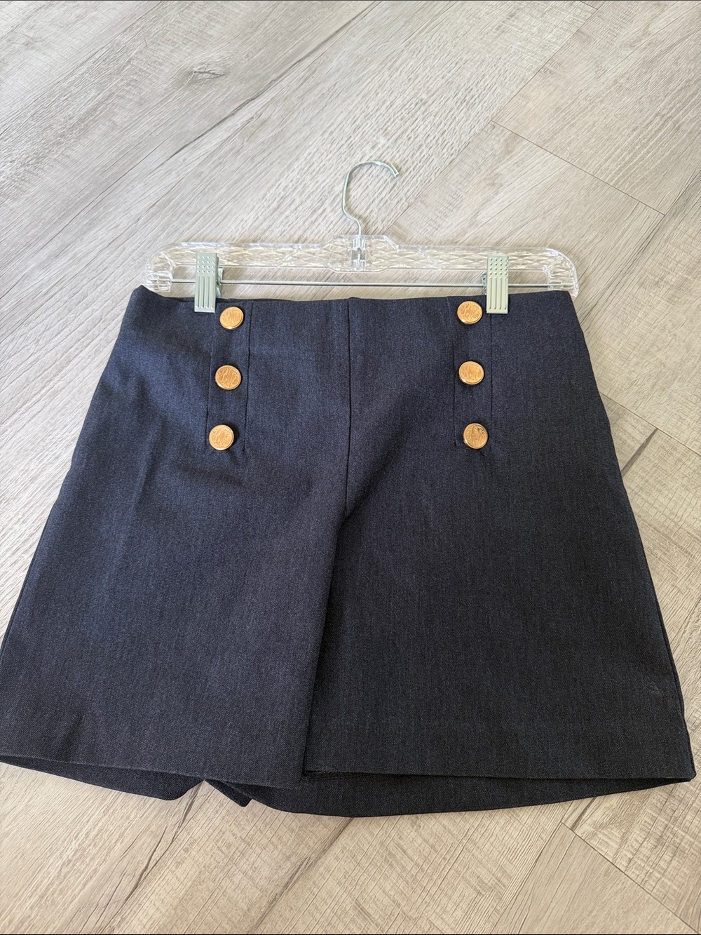 Jules & Leopold Navy Mini Skort with Gold Buttons